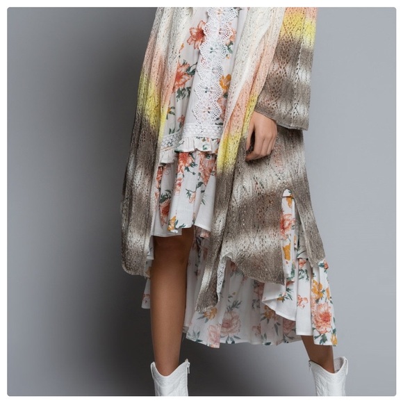 POL Hand Dyed Knit Sherbet Cardigan - Picture 4 of 11